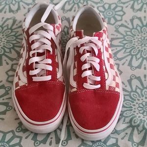 Vans red checkered
